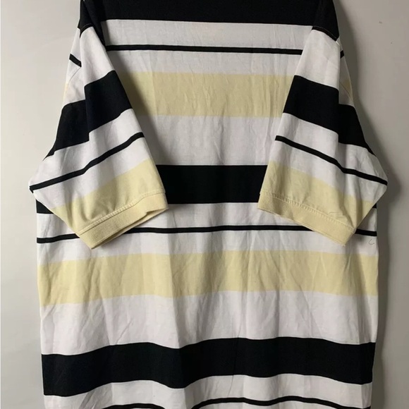 Black and White Short Sleeve Tee with Stripes - Picture 5 of 11